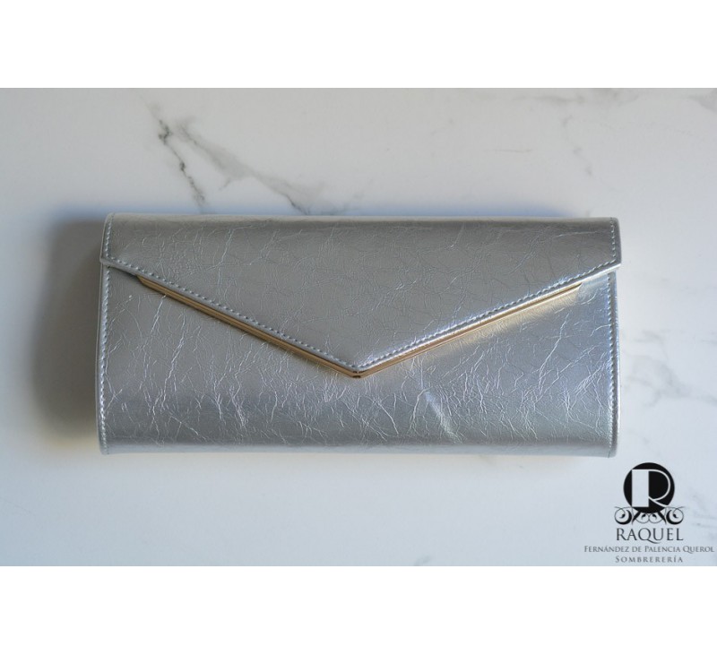 BOLSO MERIONE CARTERA PLATA FIESTA - Raquel Fernández de Palencia